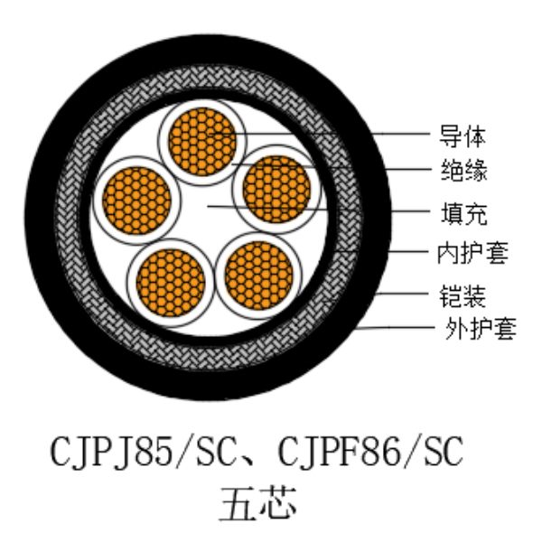 铜芯交联聚乙烯绝缘低烟无卤船用电力电缆-CJPJ85/SC-0.6/1kV、CJPF86/SC-0.6/1kV